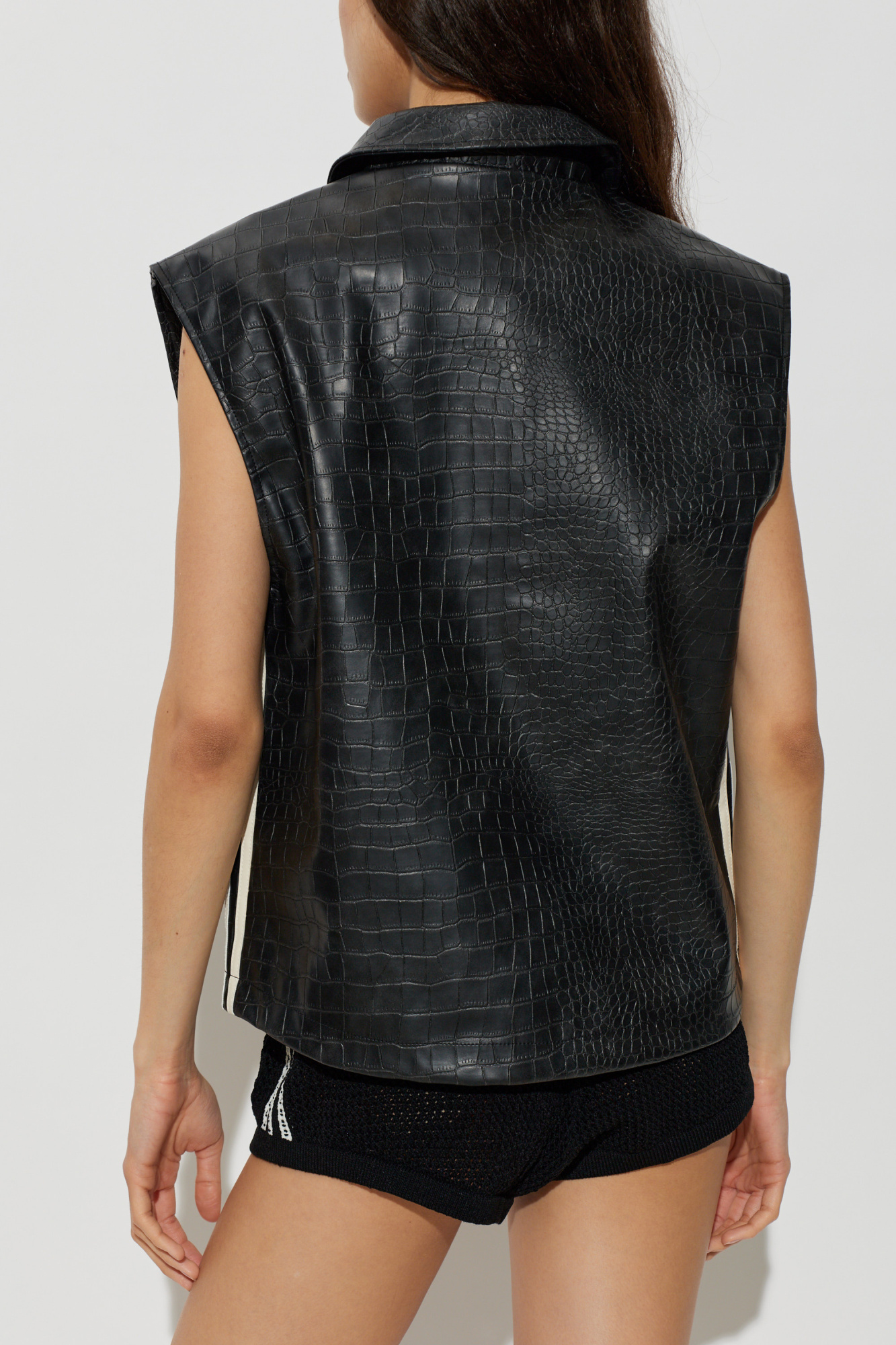 トップス midas archive long vest black M 00s Y2K ADIDAS Originals Faux leather vest | Women's | Vitkac